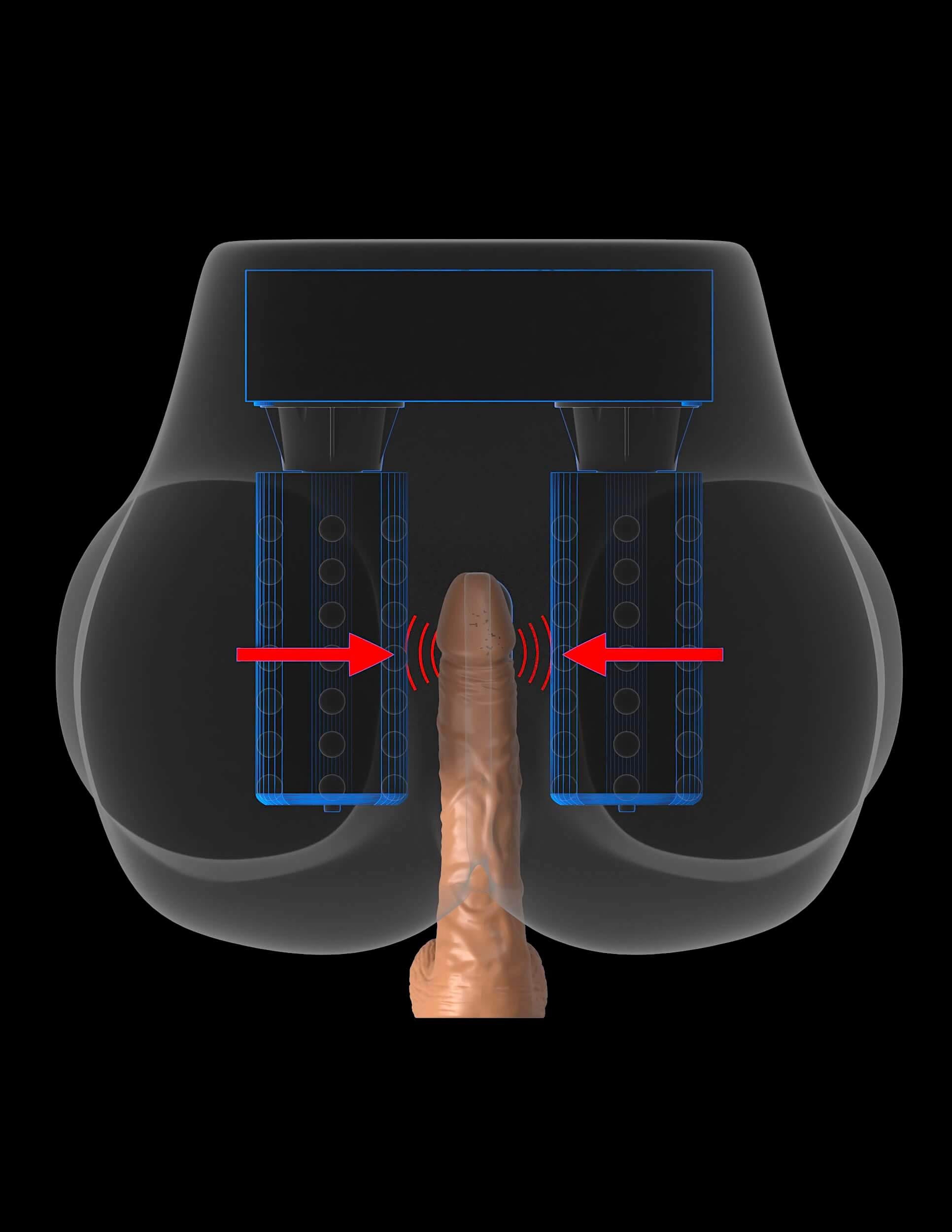 PDX Elite Back That Ass Up Automatic Mega Masturbator Brown