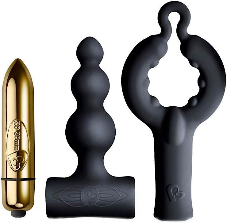 RocksOff - Be Mine Set - Black & Champagne Gold