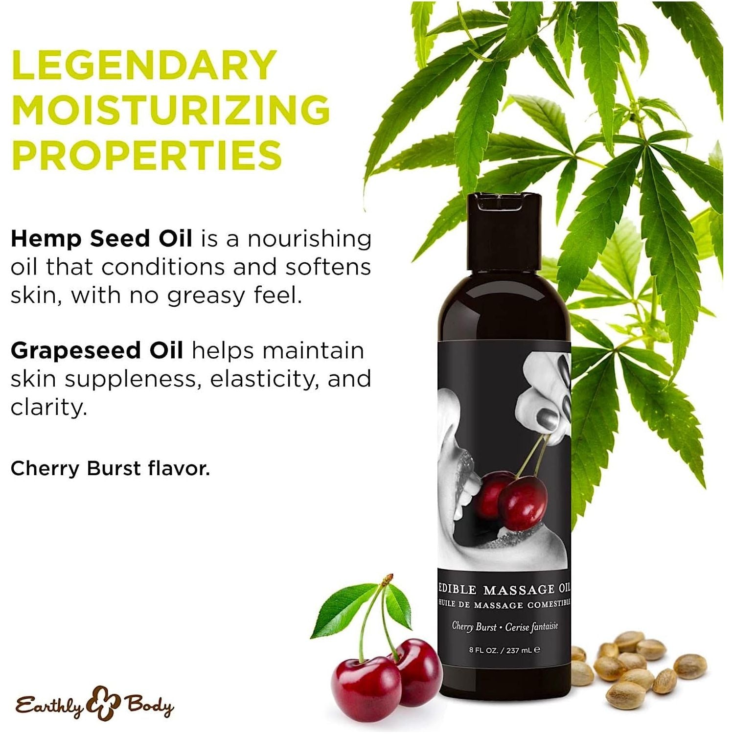 Edible Massage Lotion 8oz Cherry