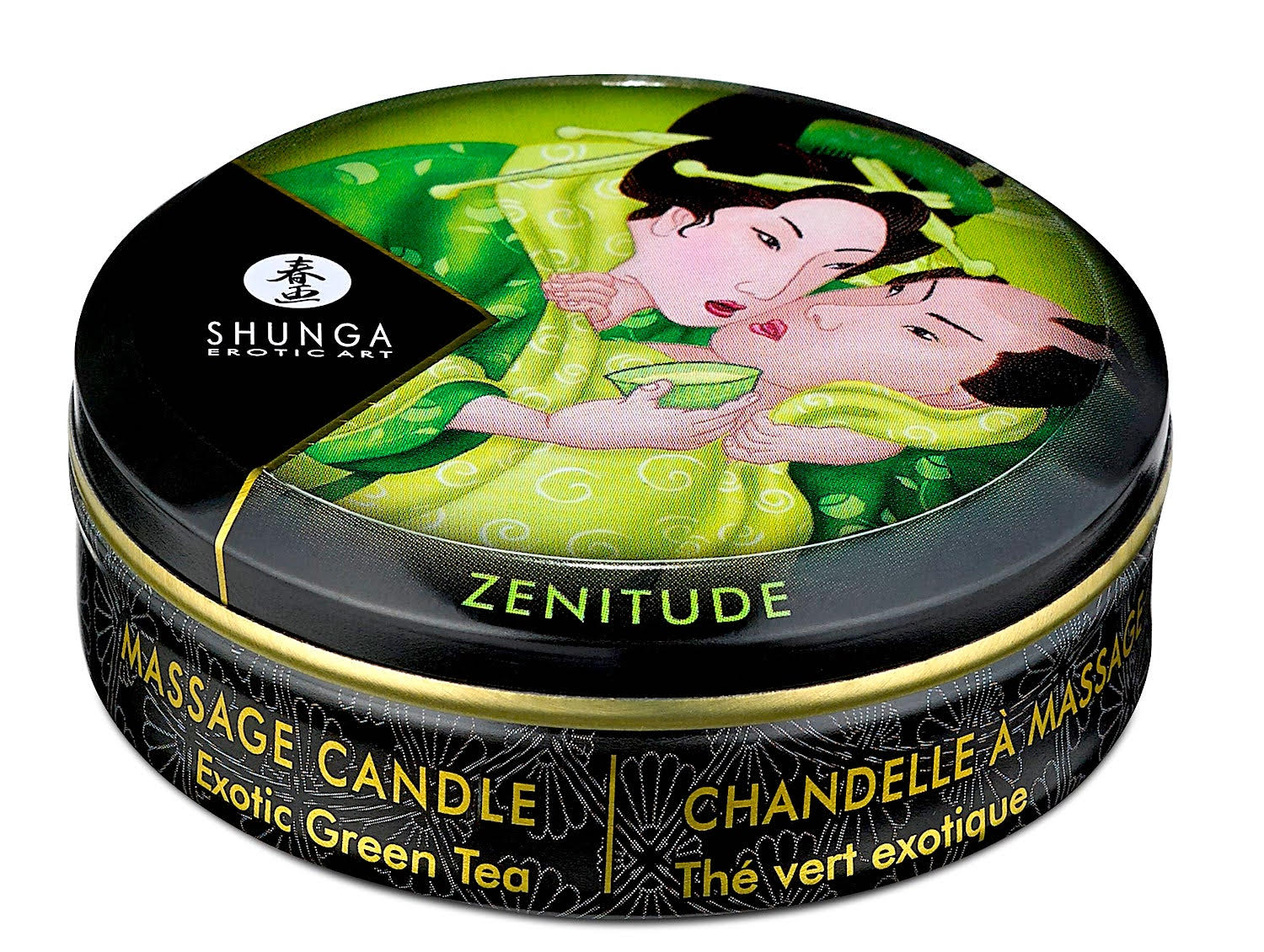 Shunga - Mini Massage Candle Exotic Green Tea 30ml/1oz.