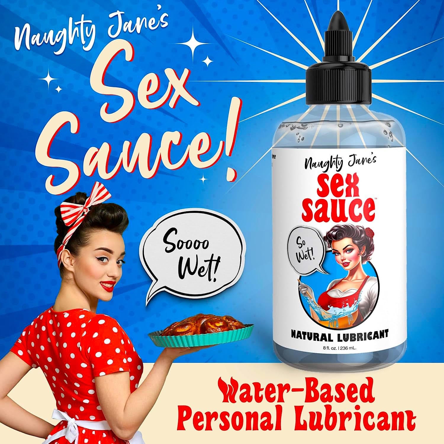 Naughty Jane's Sex Sauce - Natural Lubricant 8oz