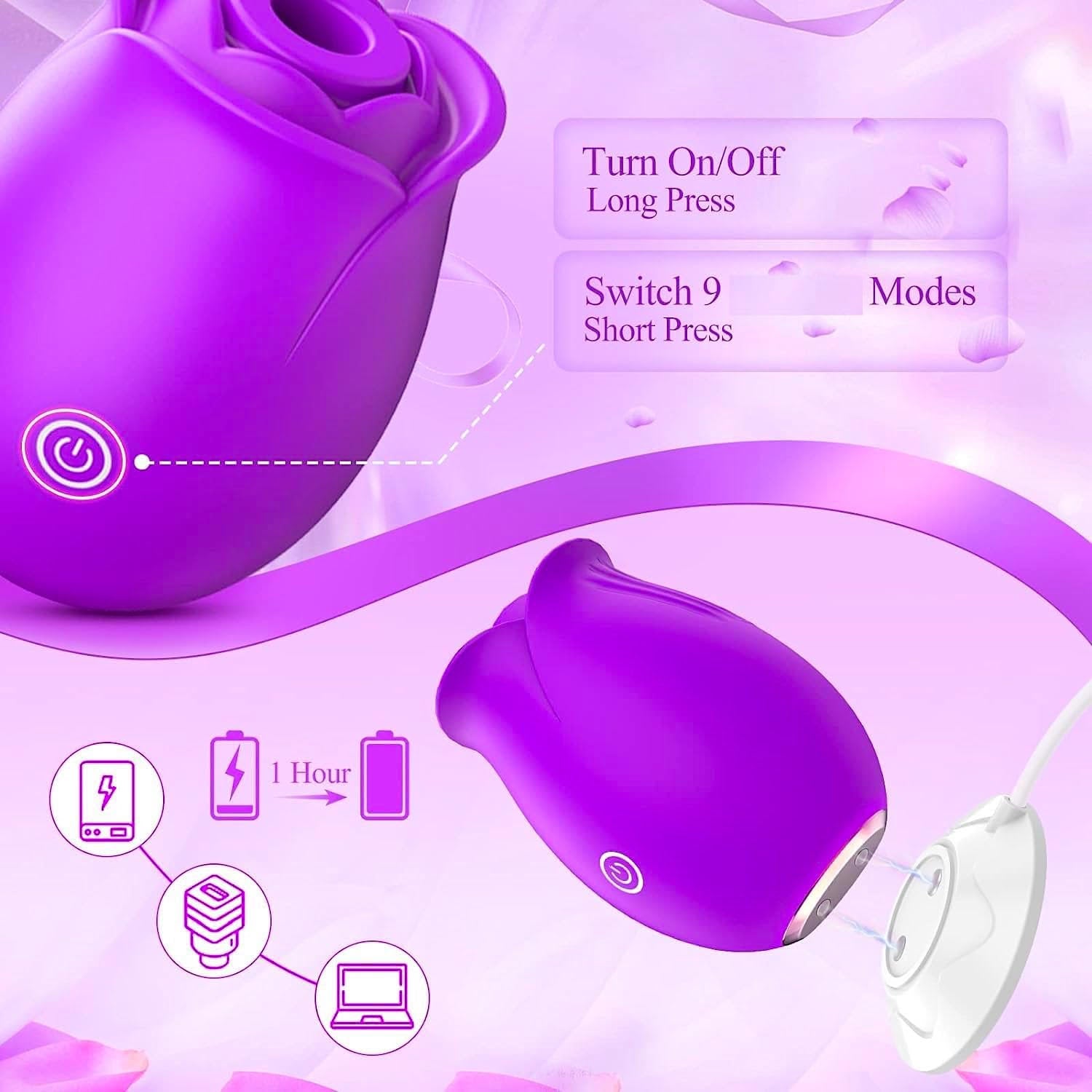 Tracy's Dog Rose Vibrator - Purple