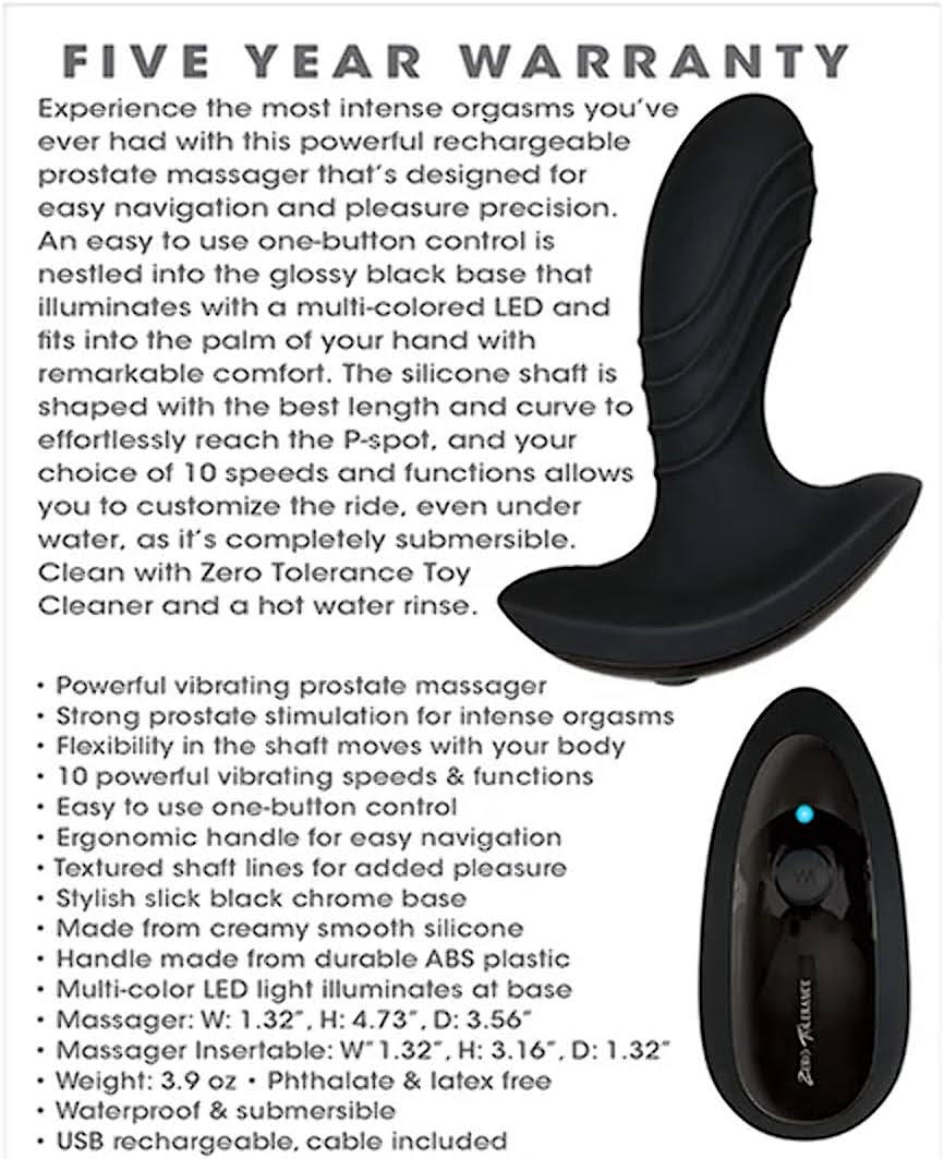 Zero Tolerance - The Gentleman Rechargeable Prostate Massager