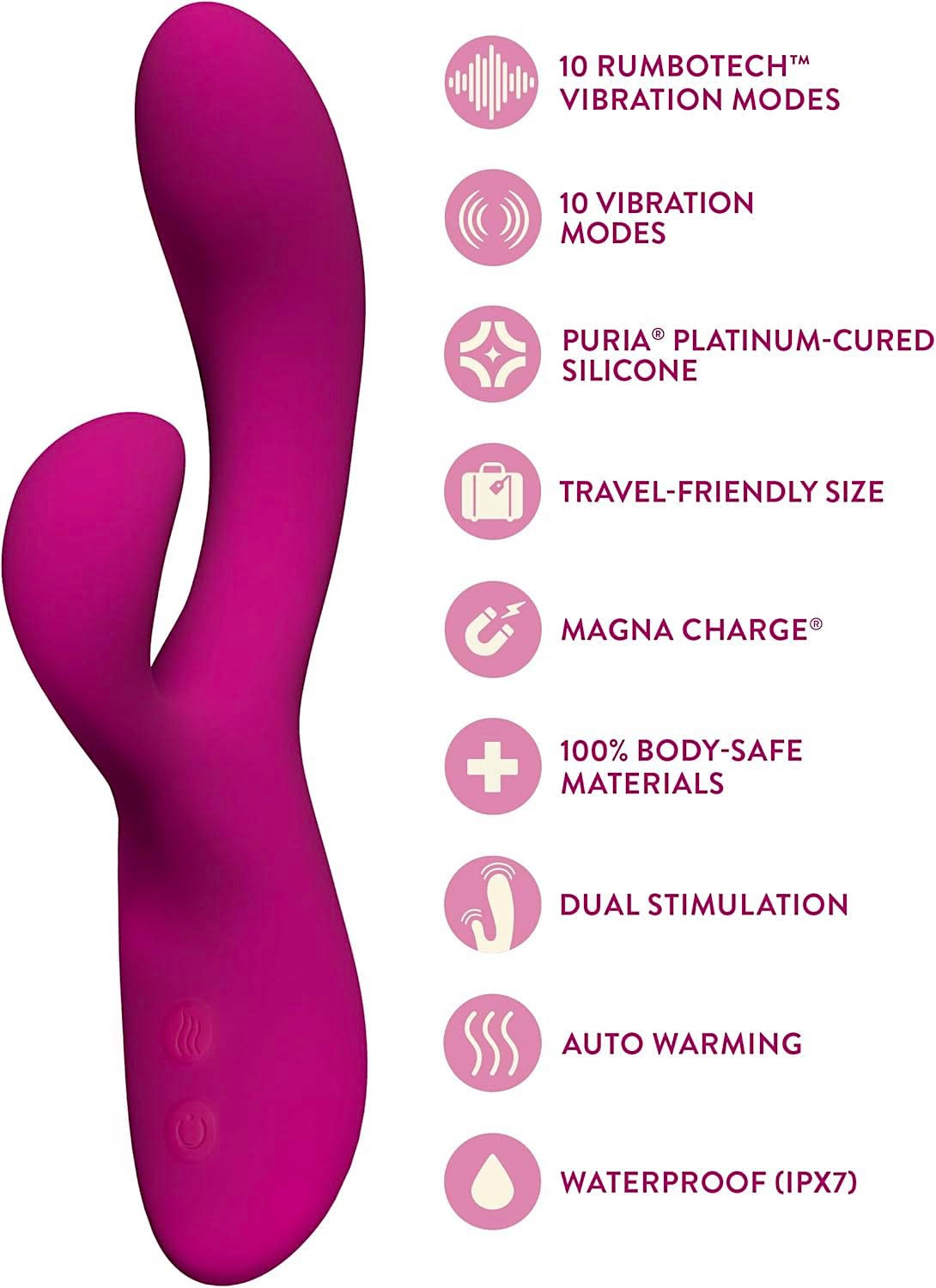 Blush - Quinn - Rabbit Vibrator - Burgundy