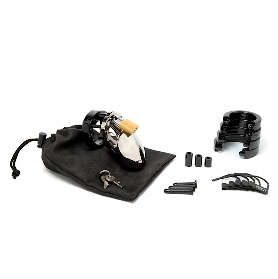 Chastity Kits - CB-6000S Chrome Kit with 2 1/2" Cage